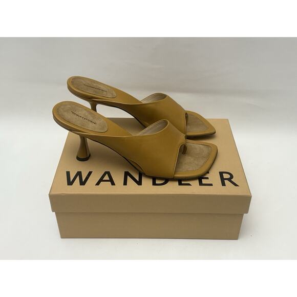 New Women’s Wandler Julio Sandal Mule in Sparrow Mix Tan Leather Size 40 US 10 - Picture 1 of 9